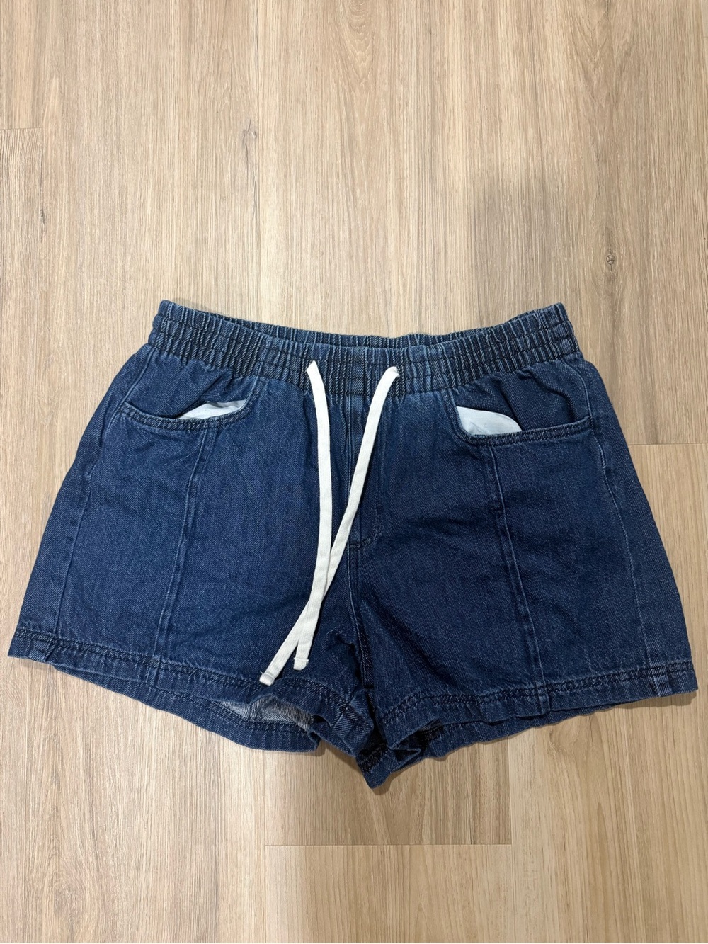 Universal Thread Navy Blue Drawstring Denim Shorts